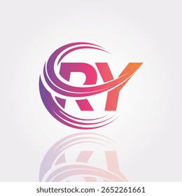 SY Creative Gradient Swirl Monogram Logo – Modern Abstract Letter mark Design for Professional Branding and Digital Identity