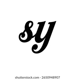 sy creative negative space logo design that combines minimalism and hidden meaning for unique brand identity.