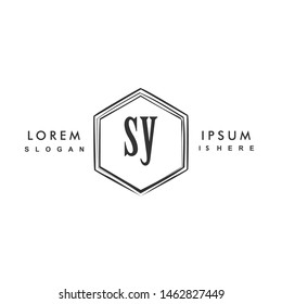 SY Initial beauty monogram logo vector