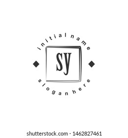 SY Initial beauty monogram logo vector