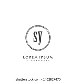 SY Initial beauty monogram logo vector