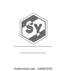 SY Initial Handwriting logo template vector