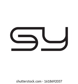 SY initial letter logo template vector icon design
