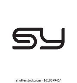 SY initial letter logo template vector icon design