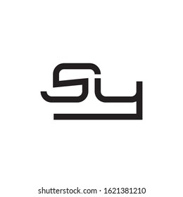 SY initial letter logo template vector icon design
