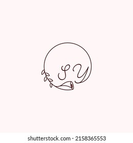 SY letras iniciales del logotipo en un diseño profesional de alta calidad que se imprimirán bien en cualquier medio de impresión