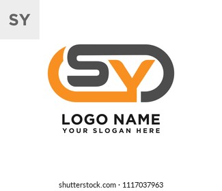 SY initial logo template vexctor