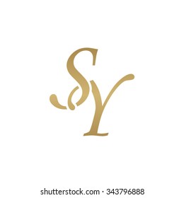 SY initial monogram logo