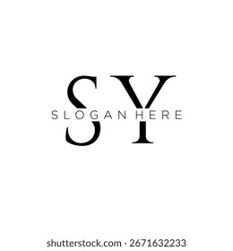 SY logotipo do monograma inicial com design de estilo empresarial