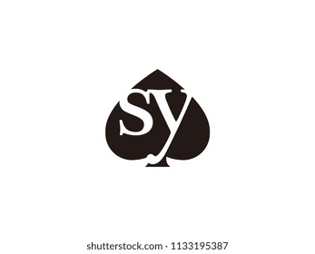 The sy initials logo inside the black shovel