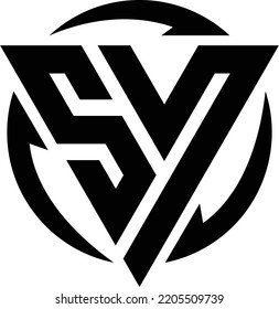 SY lattar logo with the triangle shape design