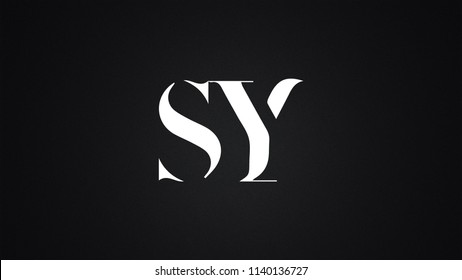 Sy Letter Logo Design Template Vector Stock Vector (Royalty Free ...