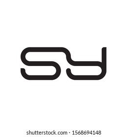 SY letter logo template vector icon design