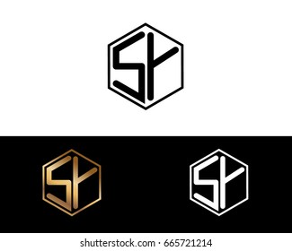 SY letters linked with hexagon shape logo







