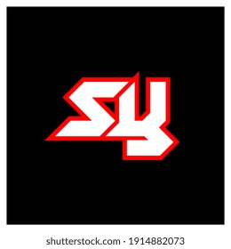 SY Logo Design, erste SY-Buchstaben Design.