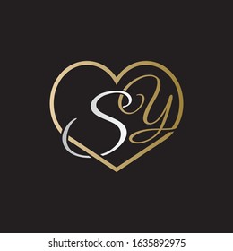 SY logo design vector luxury icon