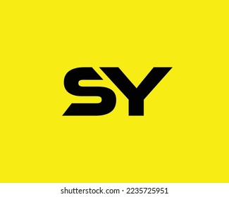 SY logo design vector template