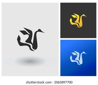 SY Logo monogram initial with bird concept, modern travel company logo idea