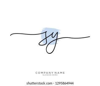 SY S Y Initial handwriting logo template