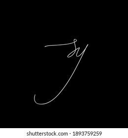 SY S Y Initial handwriting creative fashion elegant design logo Sign Symbol template vector icon