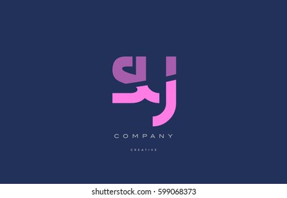 sy s y  pink blue pastel modern abstract alphabet company logo design vector icon template 