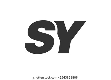 SY Techno Editable Font Logo For Corporate Branding. Bold, Futuristic Design With Unique Typographic Ideas. Minimal Custom Type And Dynamic Letter Variations For Promotion, Printing, And Book Titles