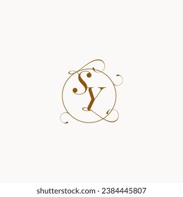 SY uniquely wedding logo symbol of your marriage and you can use it on your wedding stationary