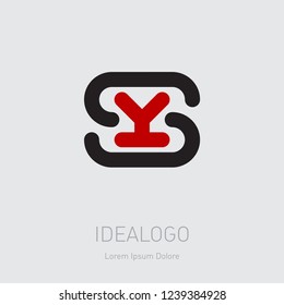 SY - Vector design element or icon. Initial monogram logotype. S and Y logo.