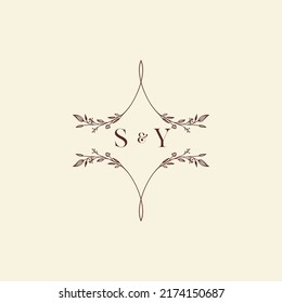SY Hochzeit-Logobriefe in hochwertigem professionellem Design, die gut in allen Printmedien drucken