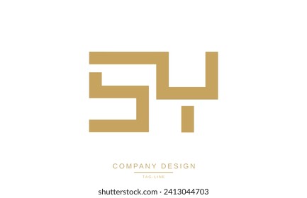 SY, YS, Abstract Letters Logo Monogram