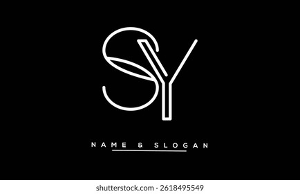 SY, YS Abstract Letters Logo Monogram