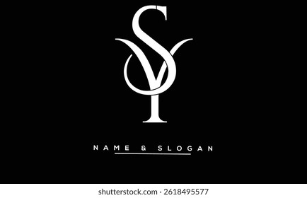 SY, YS Abstract Letters Logo Monogram