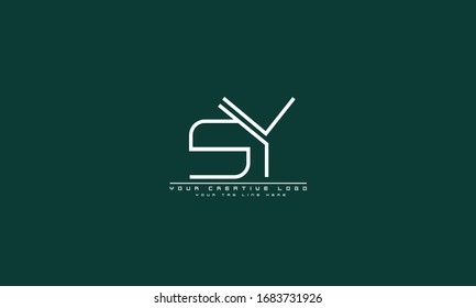 SY YS abstract vector logo monogram template 