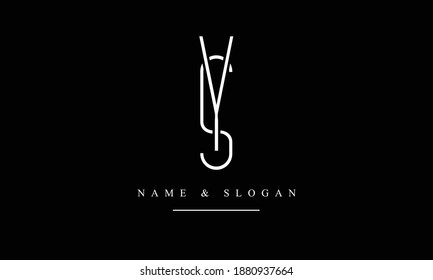 SY YS abstract vector logo monogram template