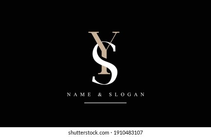 SY YS abstract vector logo monogram template