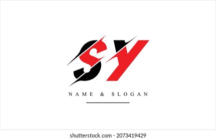 SY, YS, S, Y abstract letters logo monogram