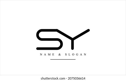 SY, YS, S, Y abstract letters logo monogram