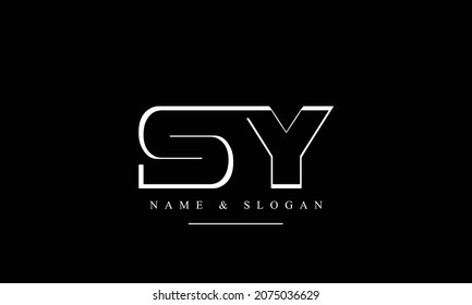 SY, YS, S, Y letras abstractas monograma