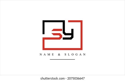 SY, YS, S, Y abstract letters logo monogram