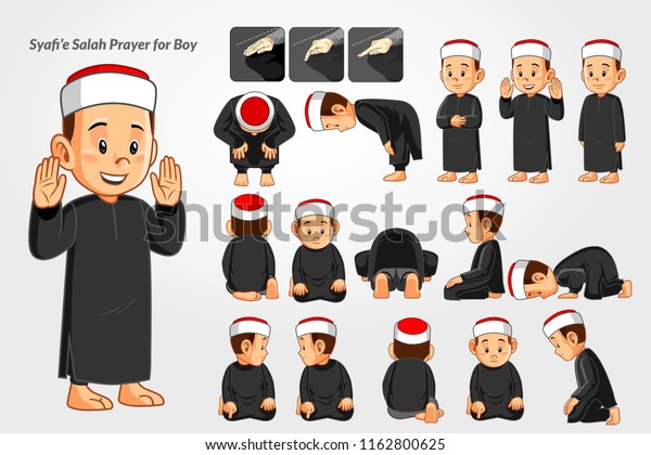 Syafie Salah Prayer Boys Stock Vector (royalty Free) 1162800625