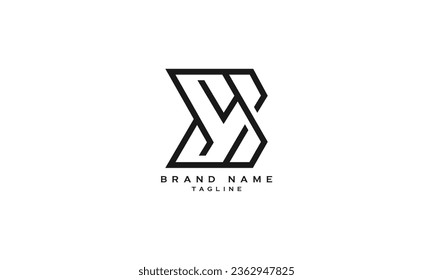 SYB, SBY, YSB, YBS, BYS, BSY, YB, BY, Abstract initial monogram letter alphabet logo design svg