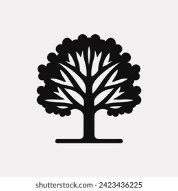 Sycamore forest tree icon - Simple Vector Illustration