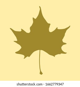 Sycamore Plane Leaf Silhouette Vector Image Stock Vector (Royalty Free ...