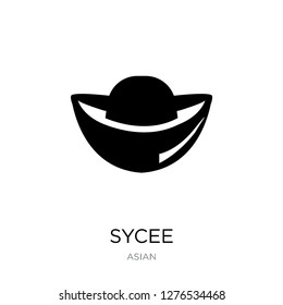 sycee icon vector on white background, sycee trendy filled icons from Asian collection, sycee vector illustration