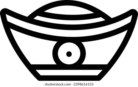 Sycee single vector line icon