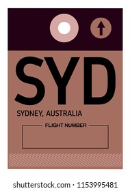 Sydney Australia Airport Luggage Tag