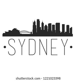 Sydney Australia City Skyline Silhouette City Design Vector Famous Monuments.