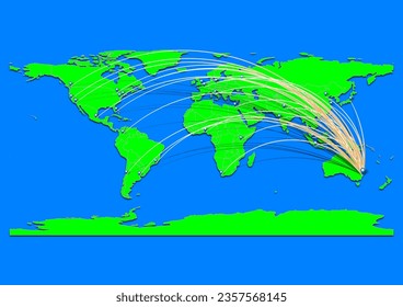 Sydney, Australien Karte - Concept Map for Sydney, Australien auf der Weltkarte. Geeignet für Exportkonzepte. Die Datei eignet sich für die digitale Bearbeitung und Drucke aller Größen.