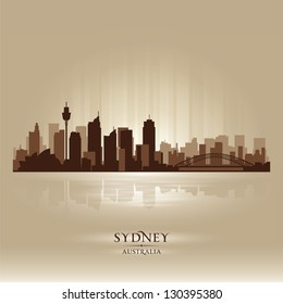 Sydney Australia Skyline City Silhouette