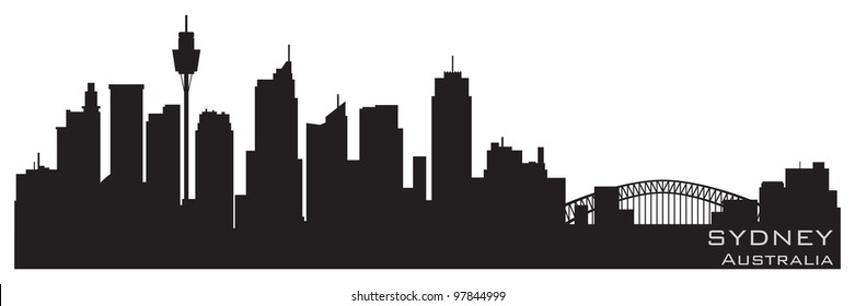 Sydney, Australia skyline. Detailed vector silhouette